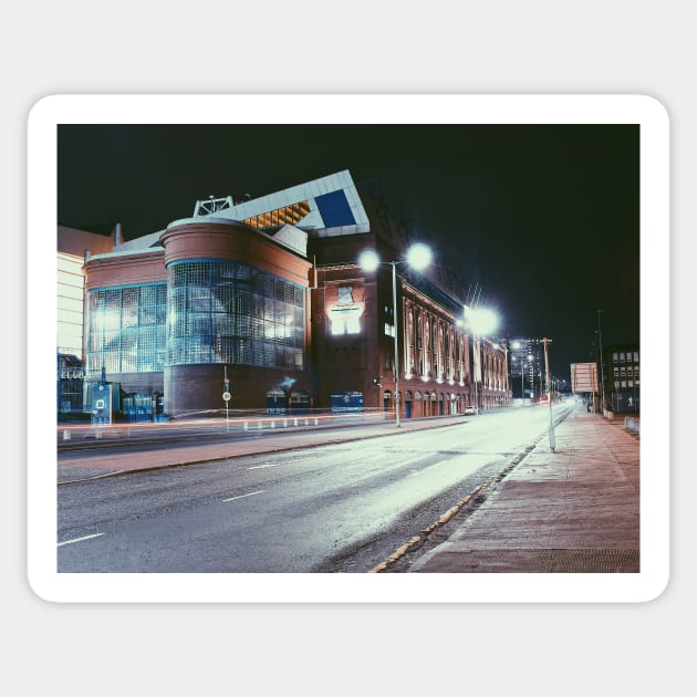 Glasgow Rangers Ibrox Stadium night time Sticker by simplythewest